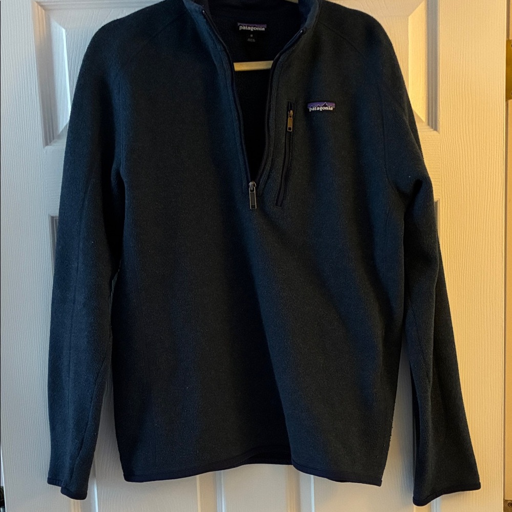 Patagonia Men's Navy Zip-Up Sweater